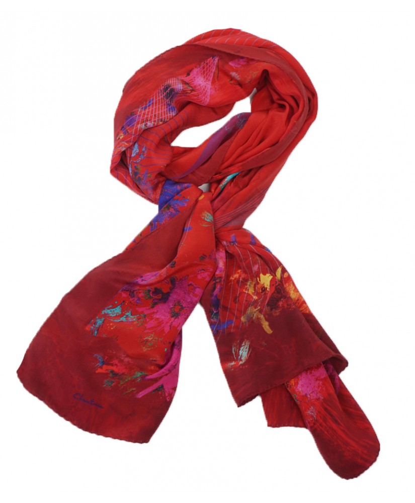 christmas silk scarf