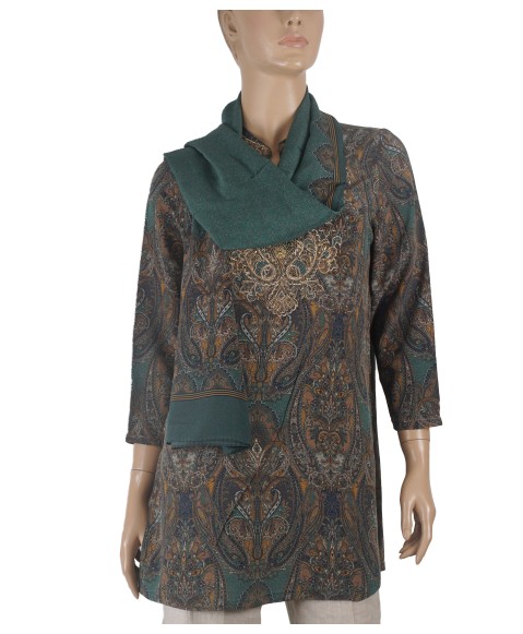 Antique Silk Kurti - The Golden Embroidery