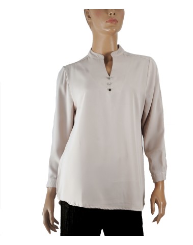 Plain Poly Casual Kurti - Beige