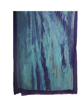 Blue Abstract Box Stole