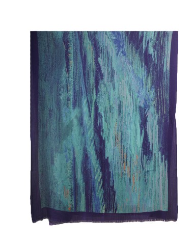 Blue Abstract Box Stole