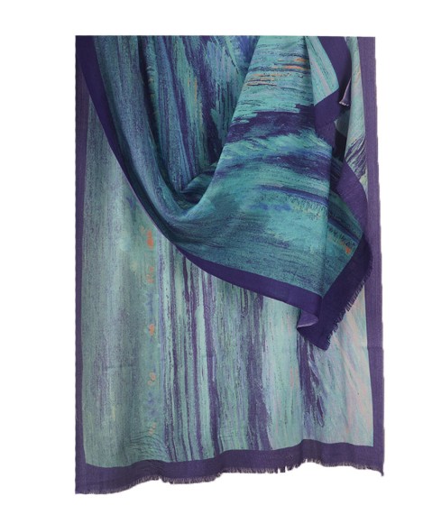 Blue Abstract Box Stole