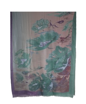 Big Green Floral Box Stole