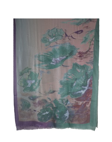 Big Green Floral Box Stole