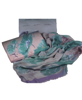 Big Green Floral Box Stole