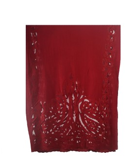 Marron Paisley Cutwork Stole