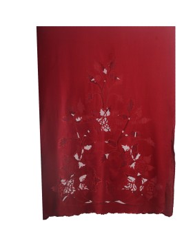 Marron Floral Cutwork Stole