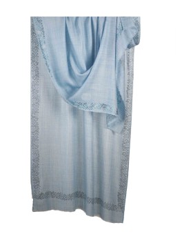 Diamond Stole - Sky Blue Border Diamond stole