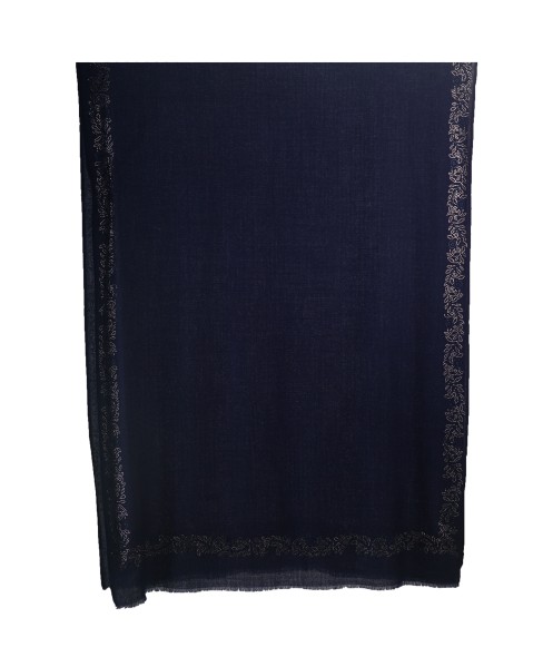 Diamond Stole - Navy Blue Border Diamond stole