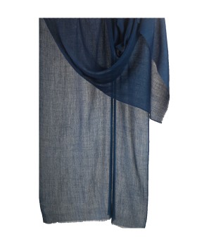 Shaded Ombre Stole - Navy Blue Shade