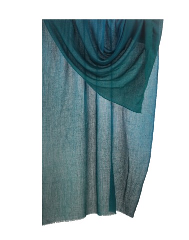 Shaded Ombre Stole - Green And Blue Shade