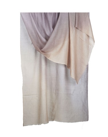 Shaded Ombre Stole - Beige And Dusty Mauve Colour Shade