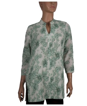 Casual Kurti - Green Floral