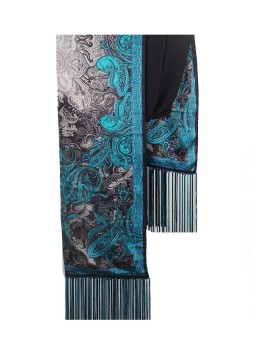 turquoise Paisley Tassle Stole