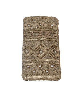 Mobile Case - Golden Bead Embroidered 