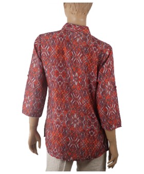 Casual Kurti - Red Abstract