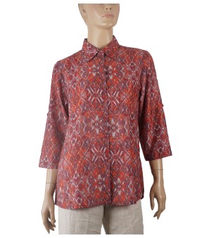 Casual Kurti - Red Abstract