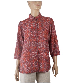 Casual Kurti - Red Abstract