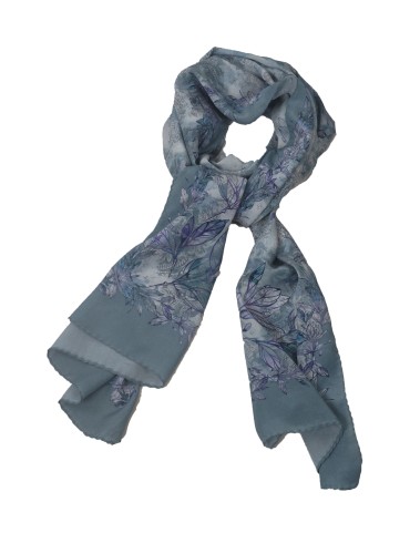 Crepe Silk Scarf - Leaves