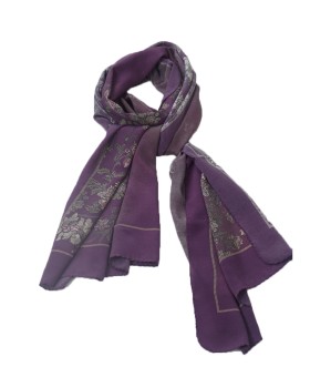 Crepe Silk Scarf - Floral Creeper