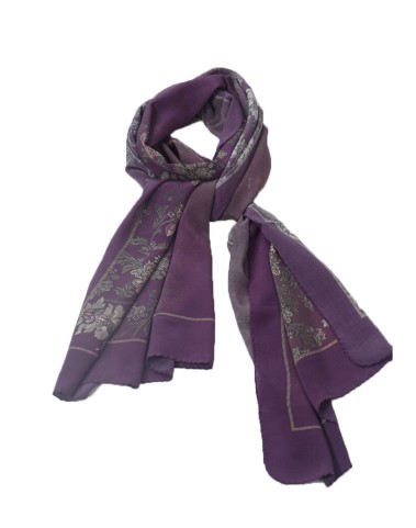 Crepe Silk Scarf - Floral Creeper