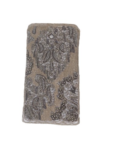 Mobile Case - Silver Bead Embroidered 