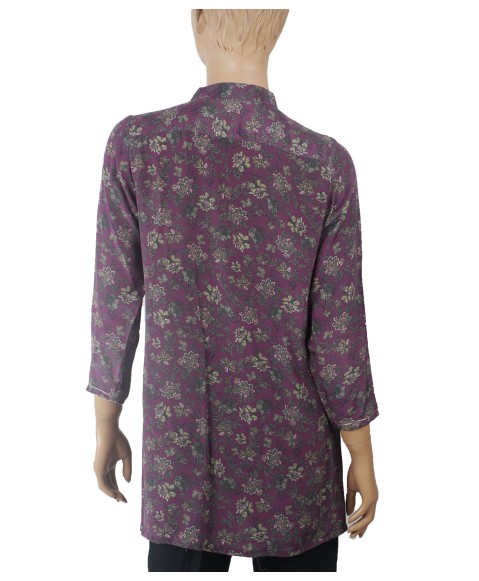 Antique Silk Kurti - Floral Creeper