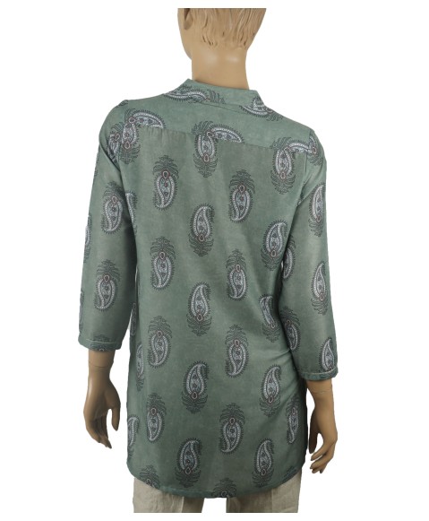 Casual Kurti - Green Batik