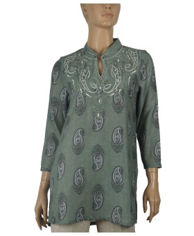 Casual Kurti - Green Batik