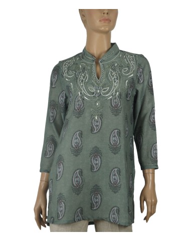 Casual Kurti - Green Batik