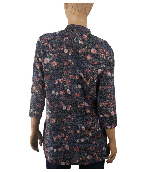 Casual Kurti - Floral Pintuck