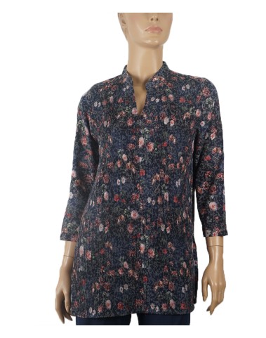 Casual Kurti - Floral Pintuck