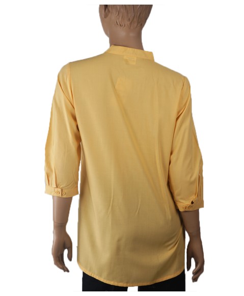 Casual Kurti - Plain Yellow 