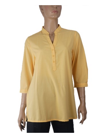 Casual Kurti - Plain Yellow 