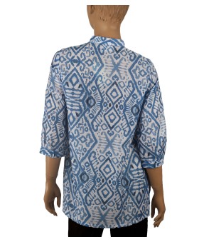 Casual Kurti - Blue Ikat