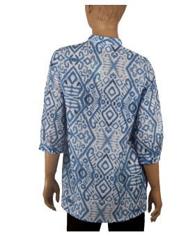 Casual Kurti - Blue Ikat