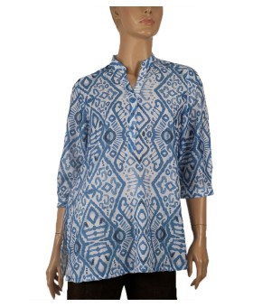 Casual Kurti - Blue Ikat