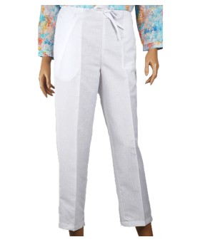 Cotton Crop Pant - White