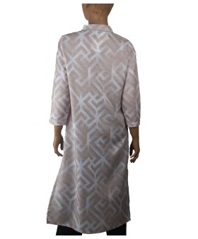Tunic - White And Beige Lines