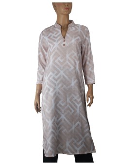 Tunic - White And Beige Lines