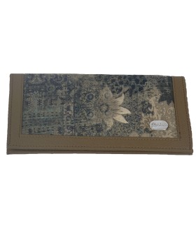 Silk Wallet - Olive Green Floral