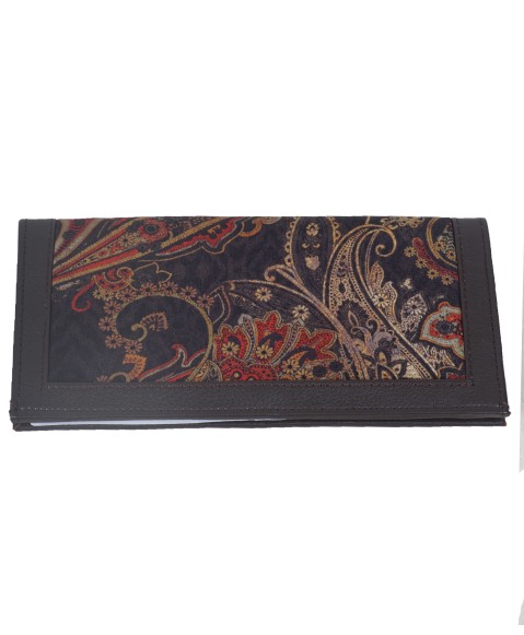 Silk Wallet - Beige Paisley