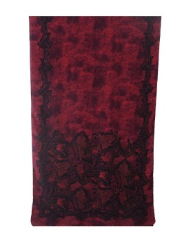 Crepe Silk Scarf - Magenta Paisley