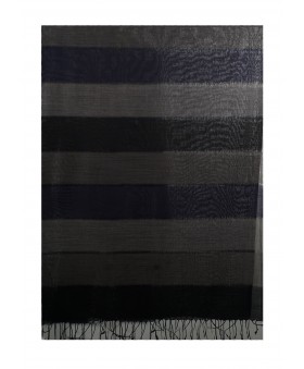 Missing Stripe Stole - Shades of Black Grey and Navy