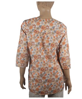 Casual Kurti - Yellow Flowers 