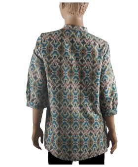 Casual Kurti - Green Ikat