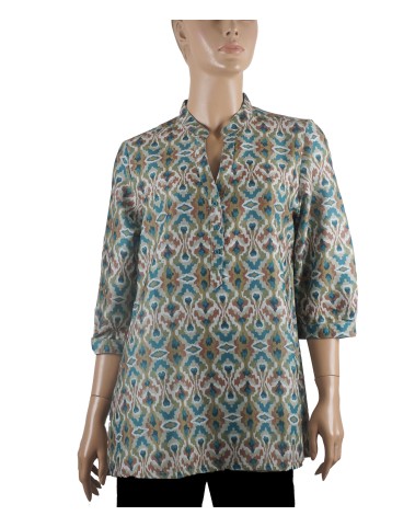 Casual Kurti - Green Ikat