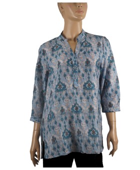 Casual Kurti - Blue Ikat