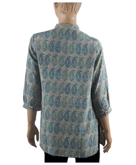 Short Silk Shirt - Paisley 