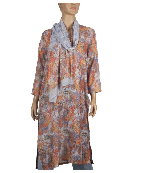 Tunic - Orange Paisley